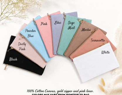 Personalized Canvas Cosmetic Bag – Custom Cosmetic Bag Ideal for Travel, Stylish & Durable