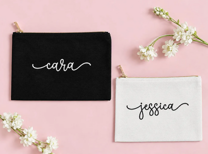 Personalized Canvas Cosmetic Bag – Custom Cosmetic Bag Ideal for Travel, Stylish & Durable