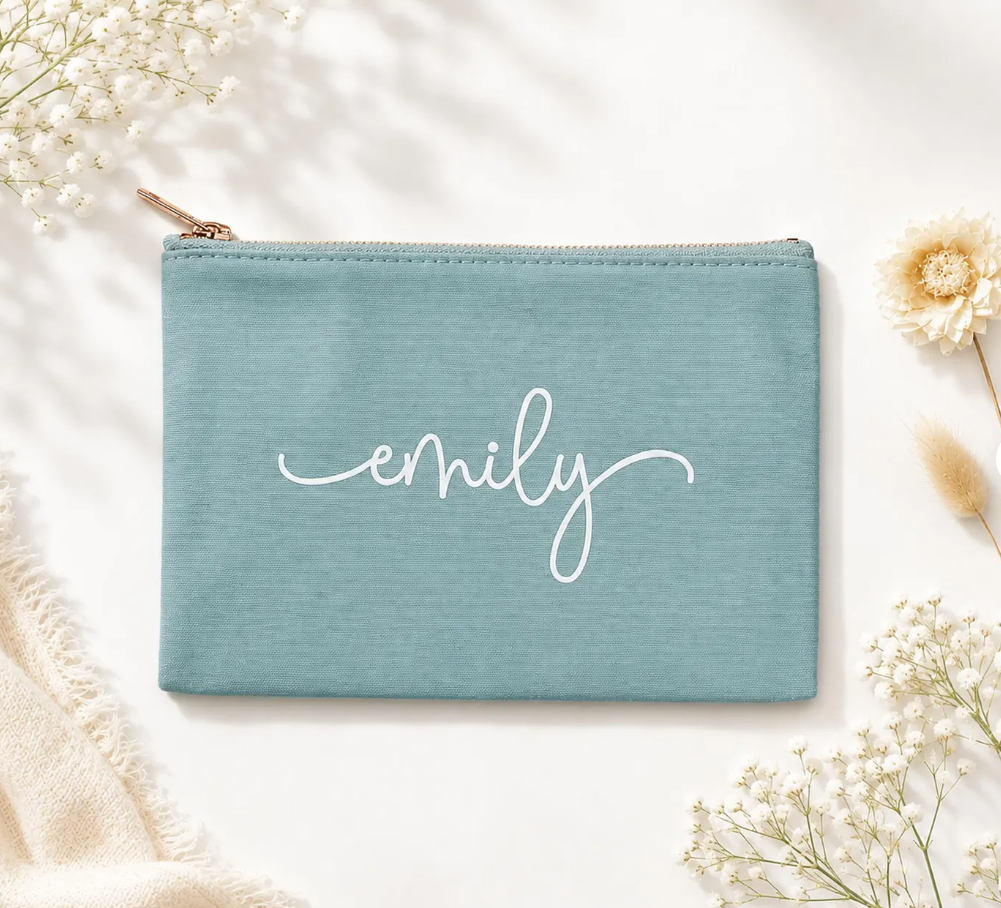 Personalized Canvas Cosmetic Bag – Custom Cosmetic Bag Ideal for Travel, Stylish & Durable