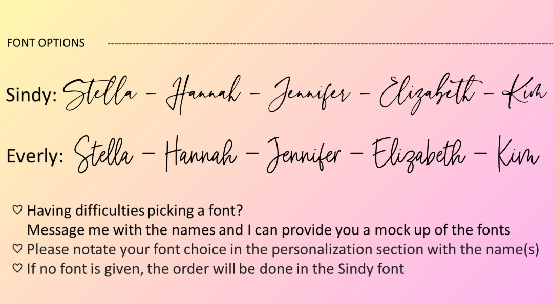 Birth flower and font choices for personalized glass can