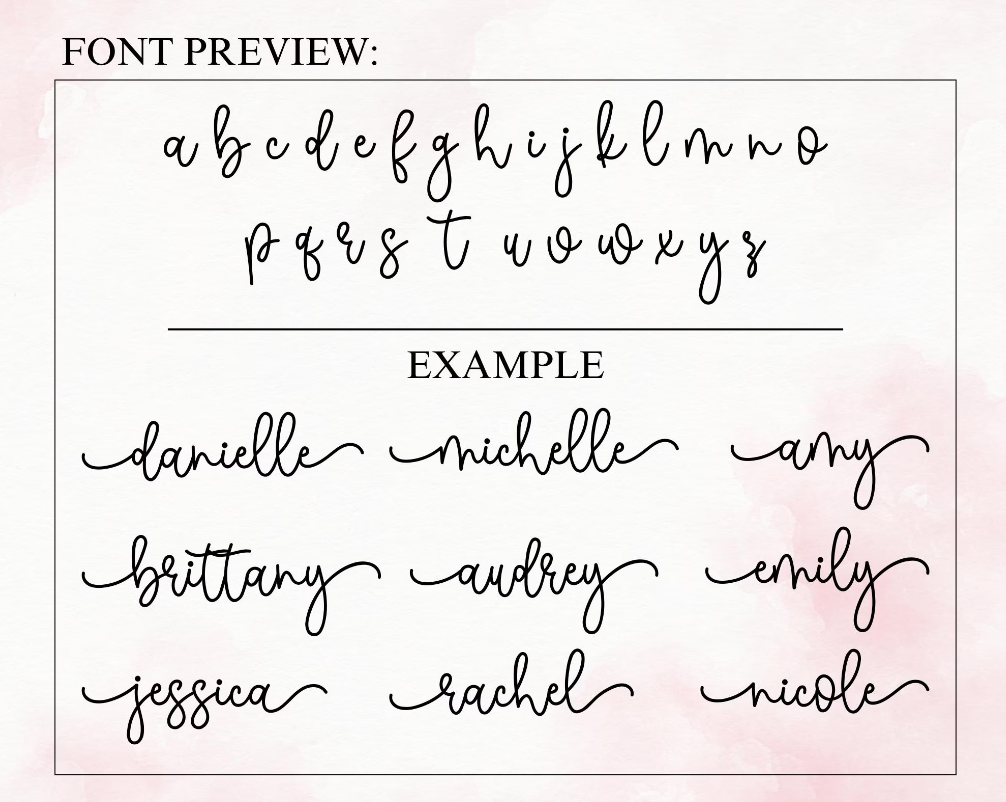 Name font preview