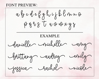 Name font preview