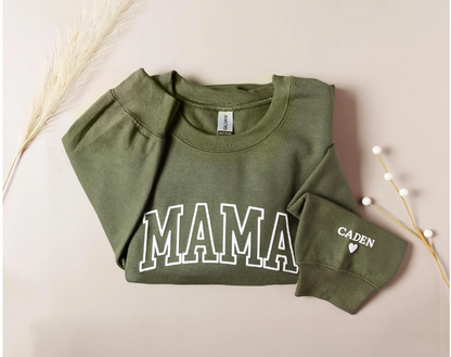 Custom mama crewneck sweatshirt, gift for mom