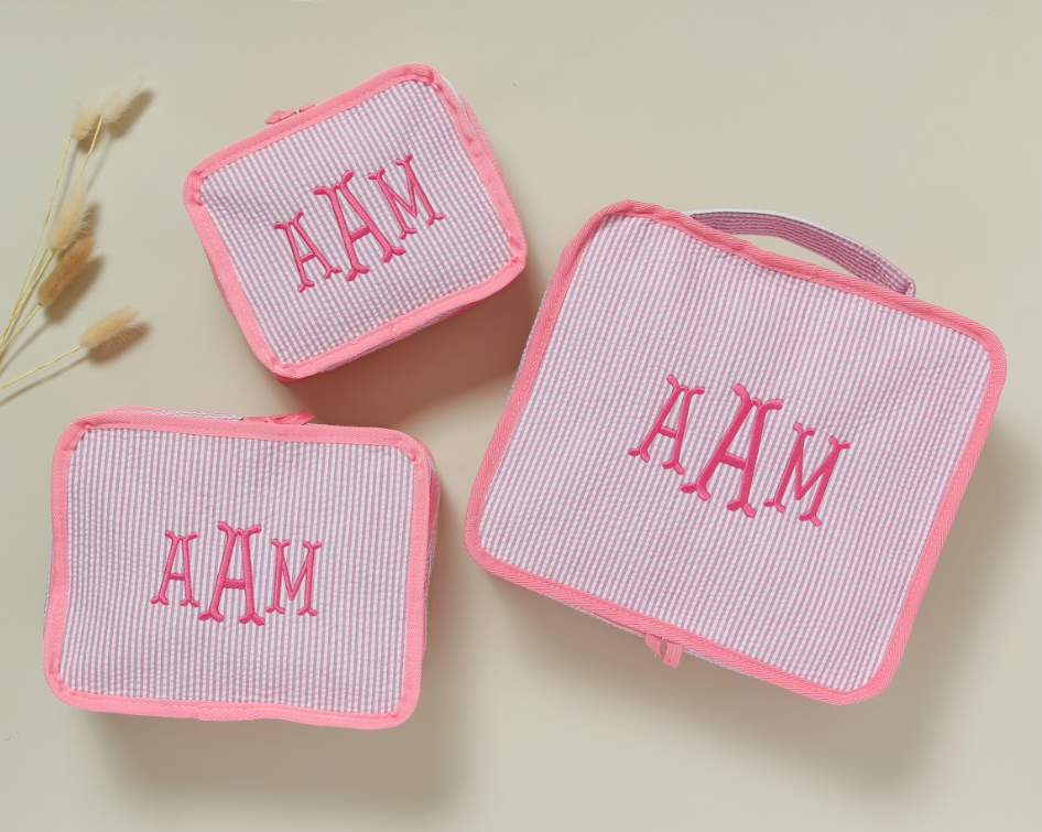 Custom embroidered zippered packing cube