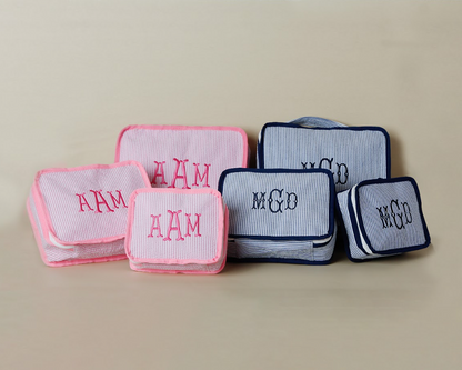 Embroidered travel packing cube with custom name