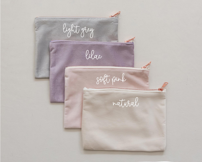 velvet cosmetic bag color options