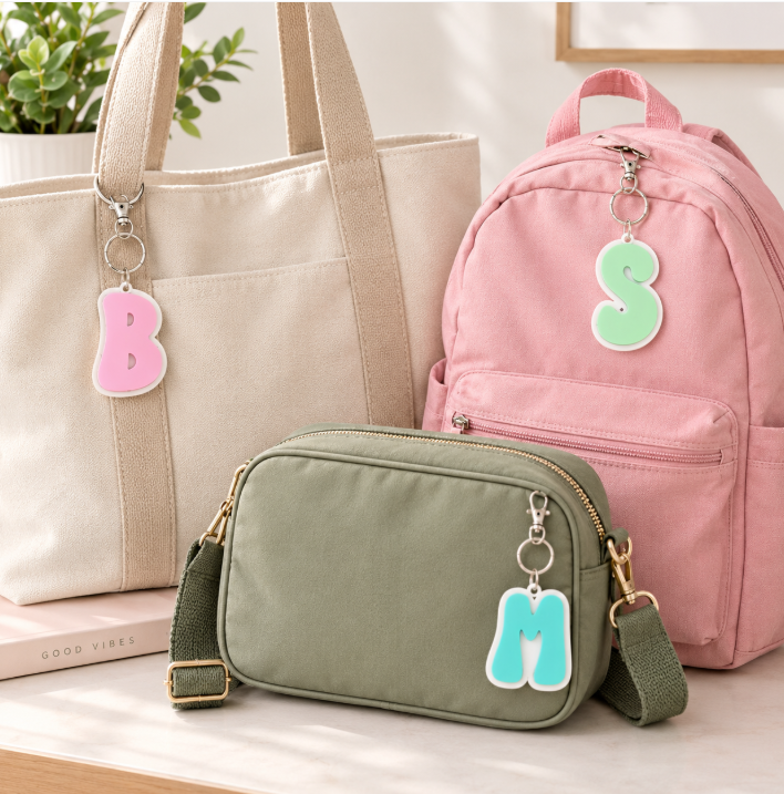 Personalized Acrylic Bag Tag | Custom Name Backpack & Luggage Tag