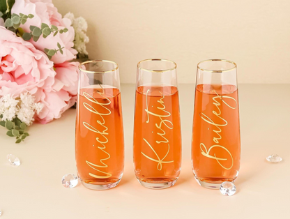 Personalized Champagne Flute