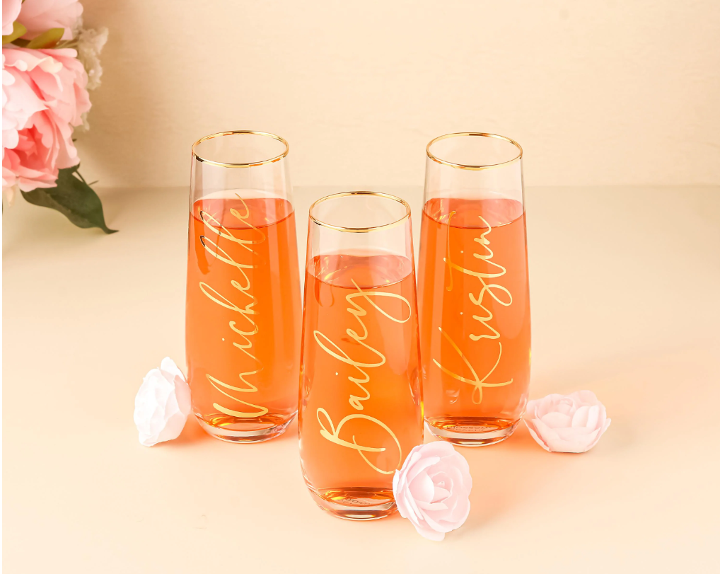 Personalized Champagne Flute