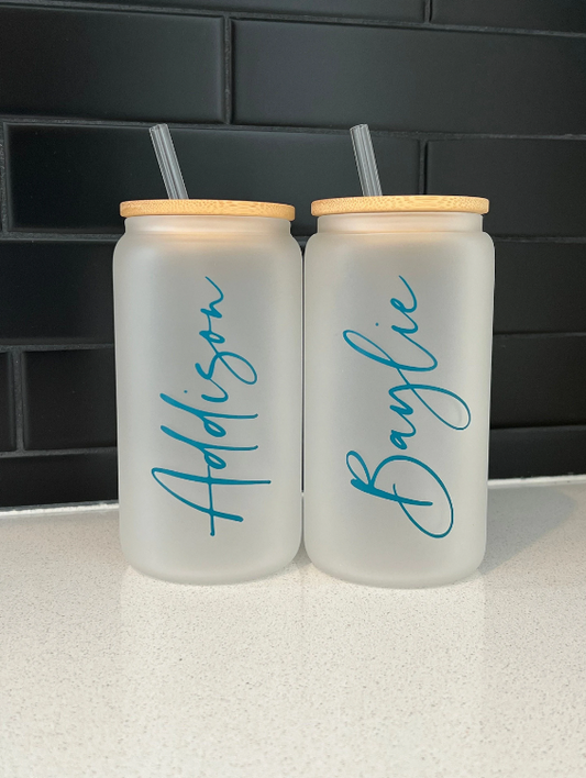 16oz. Frosted Personalized Iced Coffee Cup
