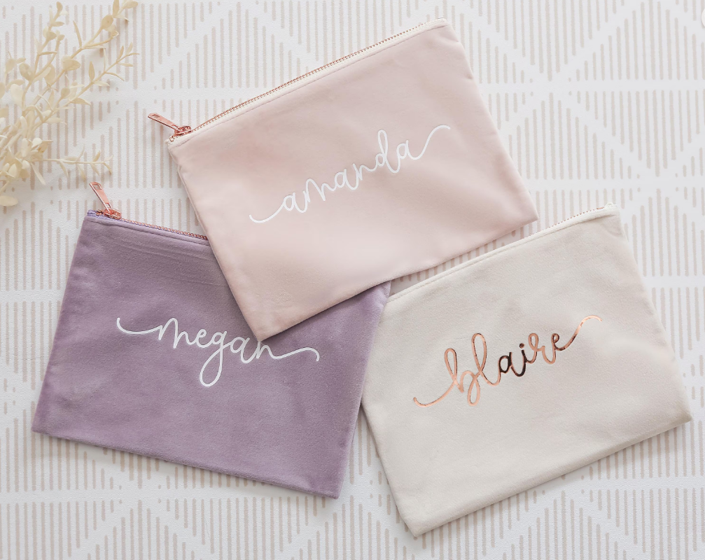 velvet cosmetic bag
