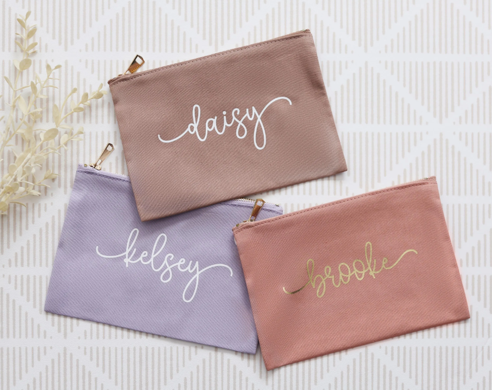 Personalized Canvas Cosmetic Bag – Ideal for Travel, Stylish & Durable